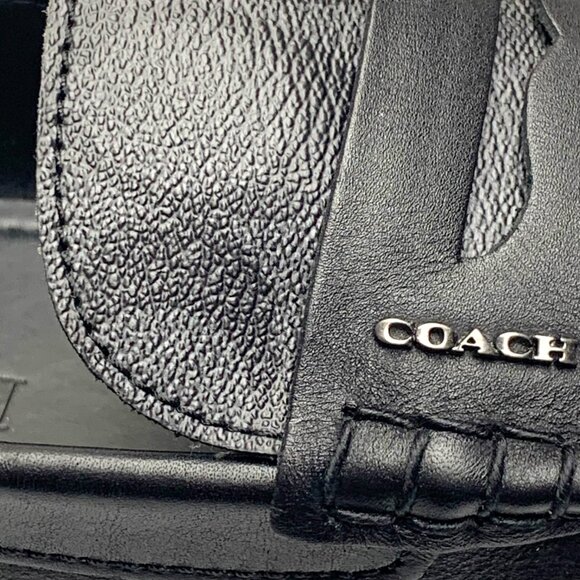 Coach Mott Signature PVC G2983 Black Leather Driver Loafer - Picture 8 of 11